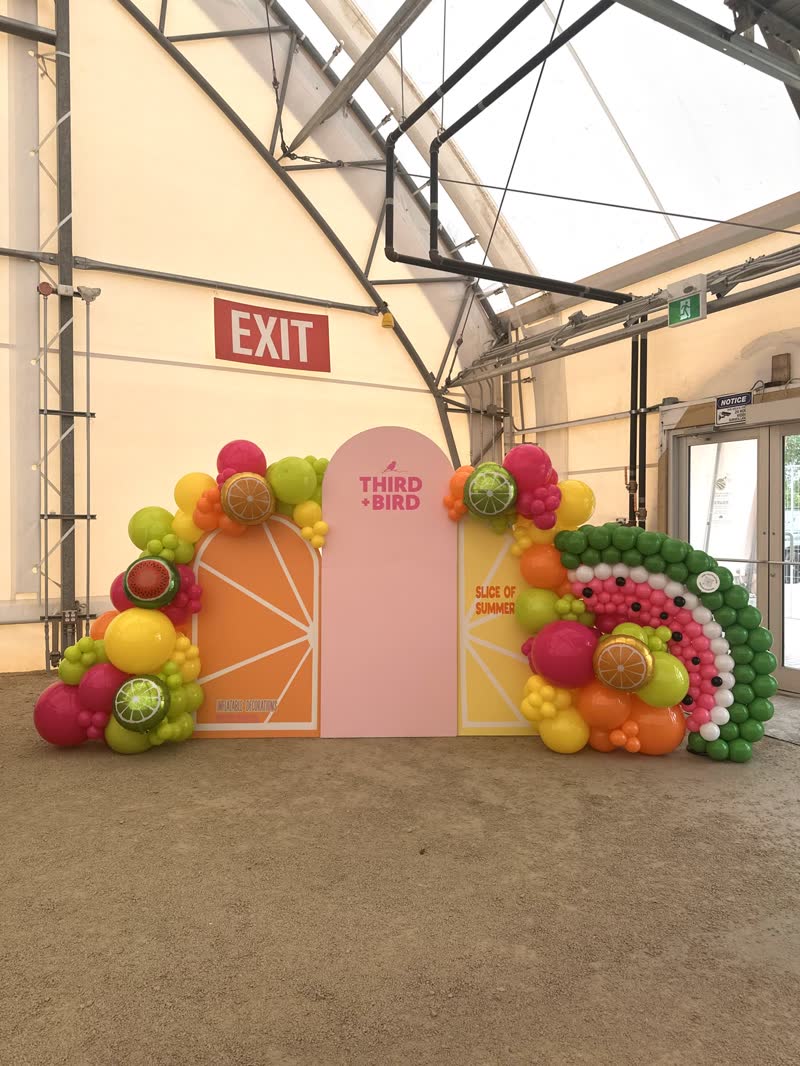 Backdrops balloon decor by Inflatable Decorations, Winnipeg