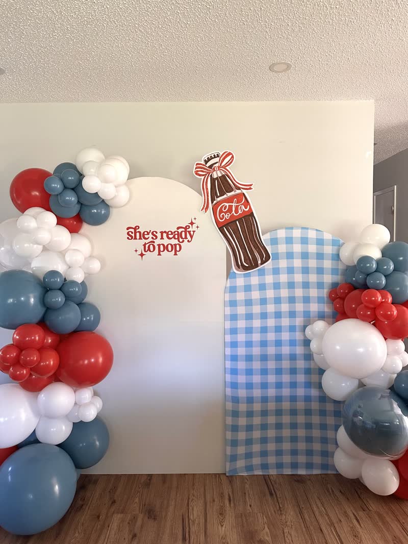 Backdrops balloon decor by Inflatable Decorations, Winnipeg