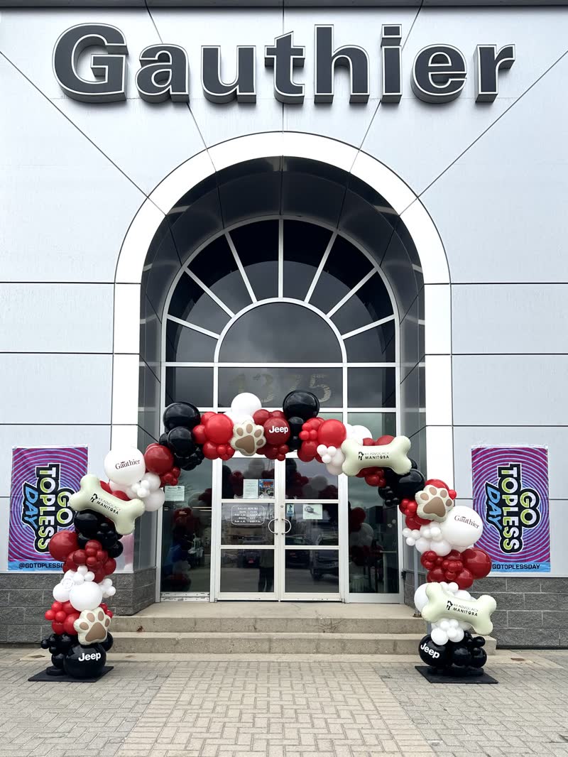 Arches balloon decor by Inflatable Decorations, Winnipeg